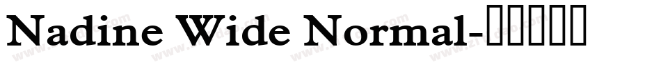 Nadine Wide Normal字体转换